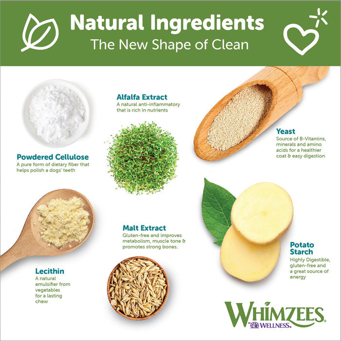 WHIMZEES by Wellness Stix Natural Grain Free Dental Chews for Dogs, Extra Small Breed, 56 count