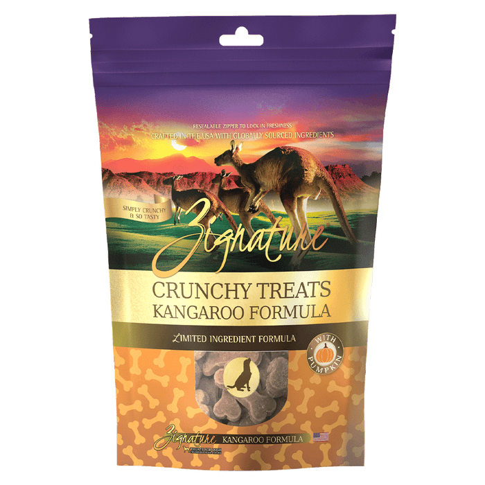 Zignature Kangaroo Biscuit Crunchy Treat For Dog, 12oz