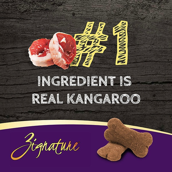 Zignature Kangaroo Biscuit Crunchy Treat For Dog, 12oz