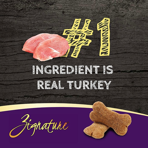 Zignature Turkey Biscuit Crunchy Treat For Dog, 12oz