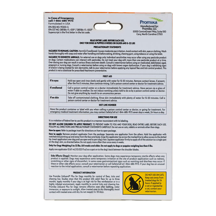 ZoGuard Plus for Dogs 5-22lb 3 Pack