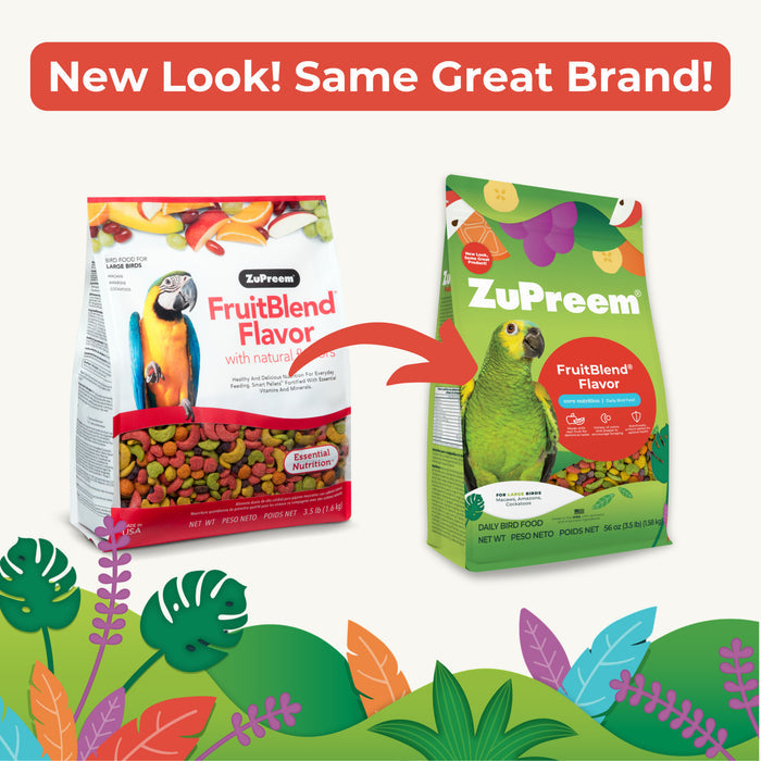 Zupreem FruitBlend Flavor Food with Natural Flavors for Large Birds